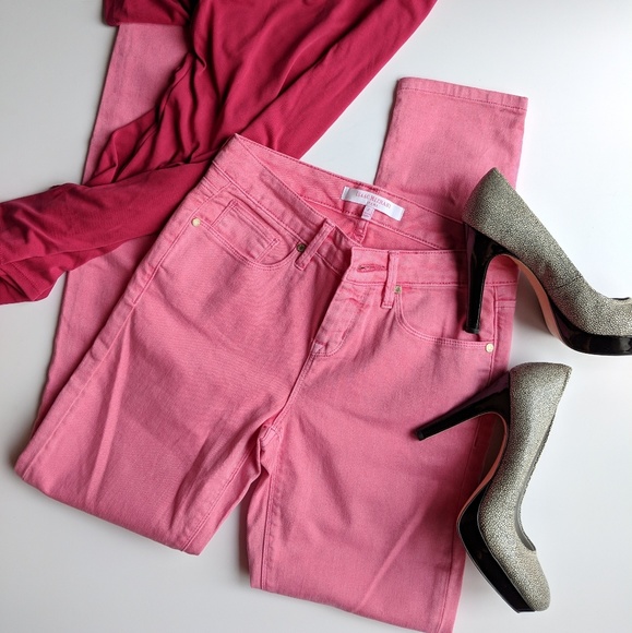 EUC Isaac Mizrahi Pink Skinny Jeans - Picture 1 of 7